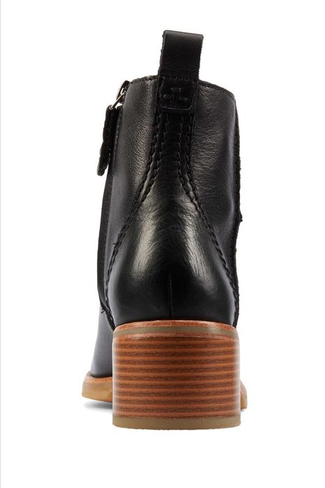 Clarks,botine din piele naturala cu fermoar Cologne, negru ,4