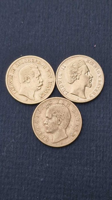 Златна Монета 10 Марки , Лудвиг III , Лудвиг II , Ото