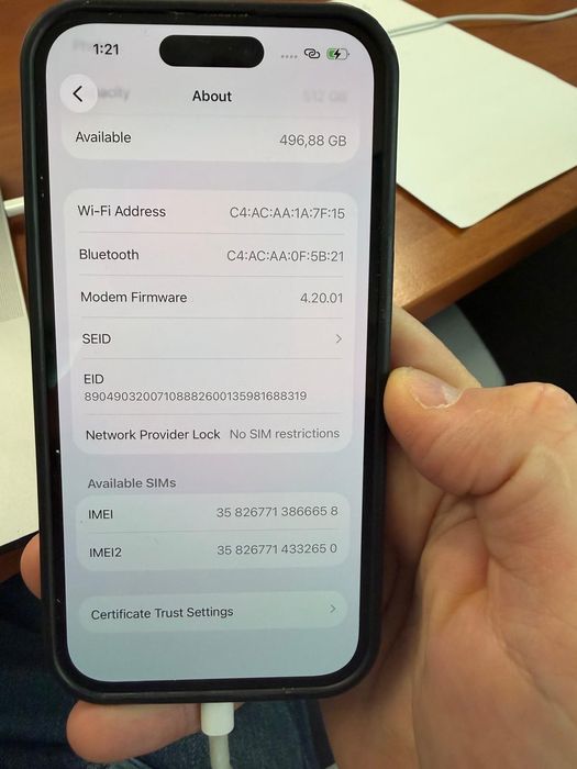 Iphone 14 Pro, 512 GB + зарядно и слушалки