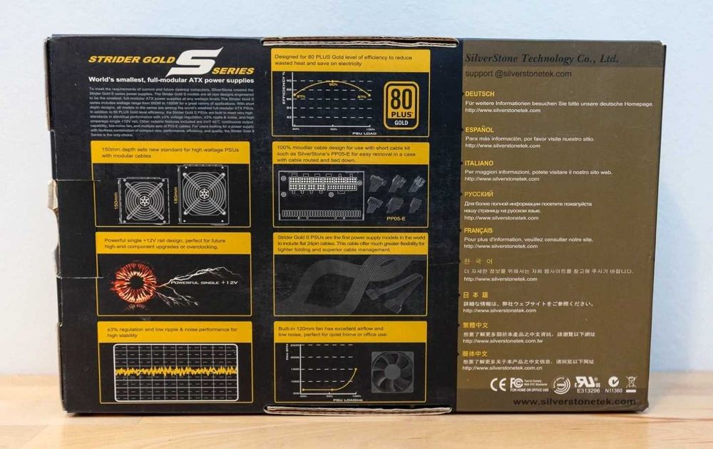 модулно захранване SilverStone Strider Gold S 850W 80+ Gold