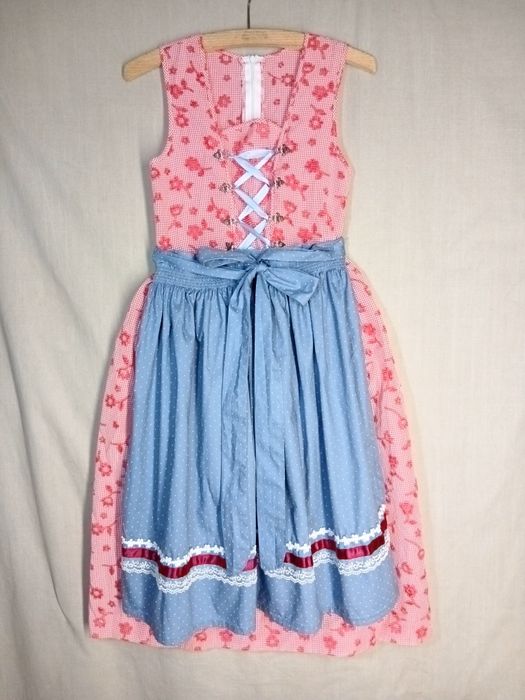 Dirndl Nr 140, 9 - 10 ani  rochie bavareză Oktoberfest rochie tiroleza sarafan tradițional austriac