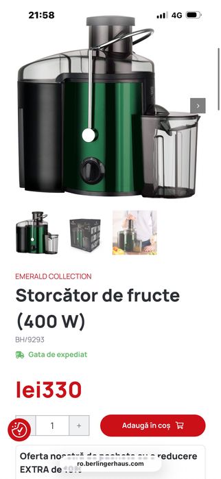 Vând storcator de fructe