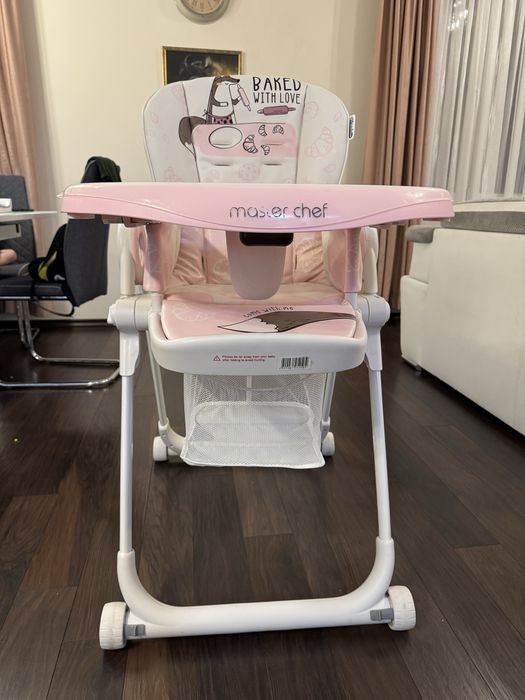 Столче за хранене Chipolino "Master Chef" розова вода