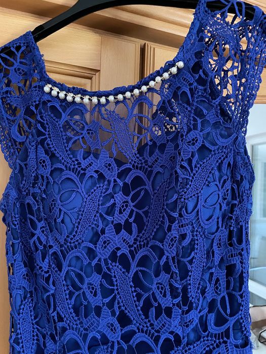 Синя официална рокля