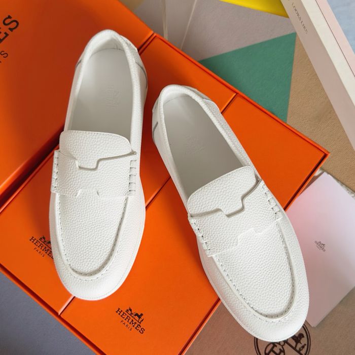 Mocasini Hermes White Originali  ! Premium Luxury -Piele naturala 100% -Colectia noua !