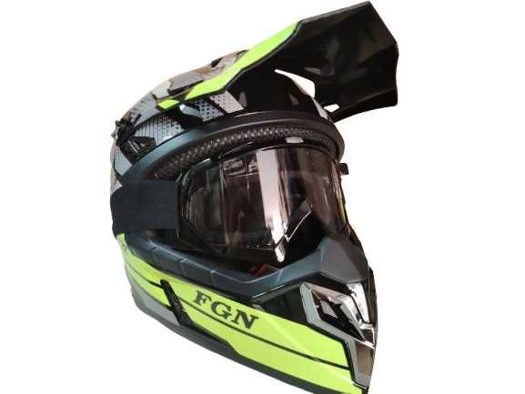 Каска Крос Мотор/Скутер/Бъги/Вело/АТВ с очила