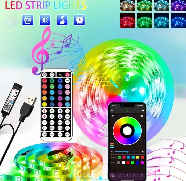 Banda LED RGB 5/10/15/20/30 metrii