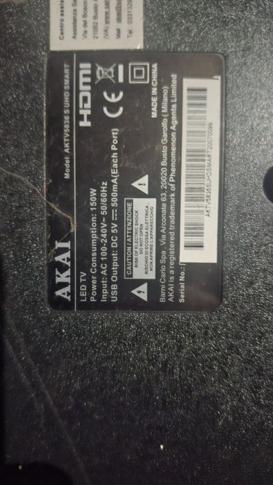 Телевизор Акаи 58;инча за части