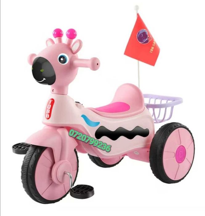 Tricicleta 2in1 cu lumini Girafa
