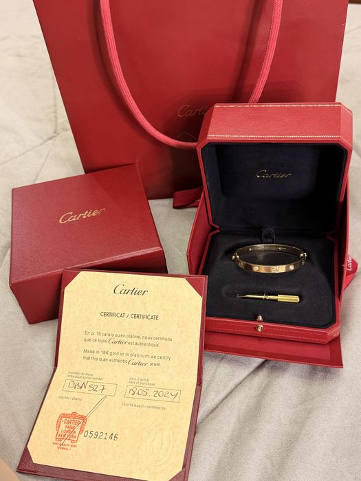 Cartier гривна и обеци Love с диаманти 18к.злато