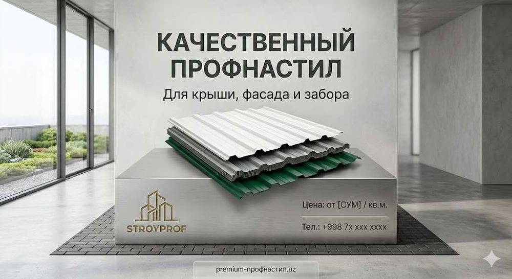 Profnastil hizmati tunika | профнастил туника