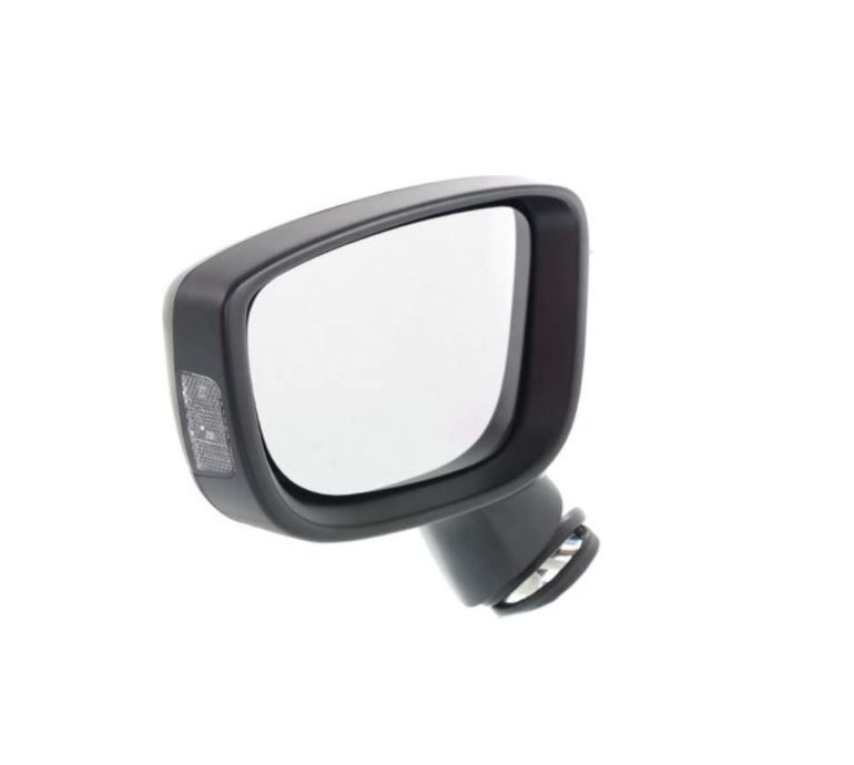 Oglinda usa exterioara Mazda 3, 06.2017, partea stanga, reglare electrica; grunduit; incalzit; sticla asferica; geam cromat; 6 pini; cu lampa