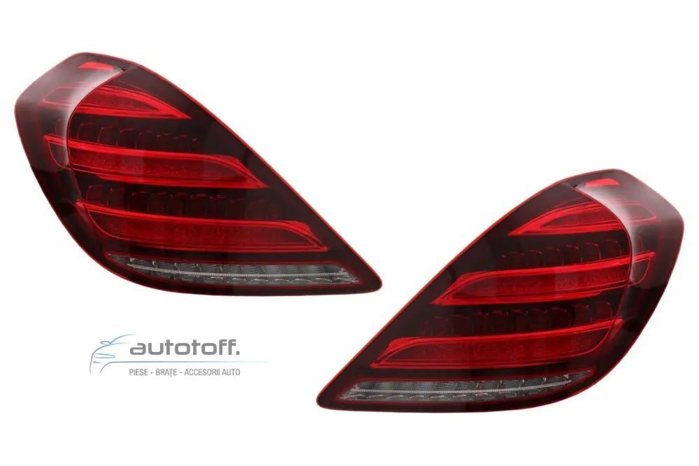 Stopuri Full LED compatibile cu Mercedes S-Class W222 (2013-2017) Semnalizare Secventiala Facelift Design