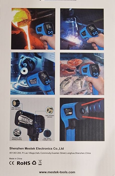 Безконтактен инфраред темометър 1600°С