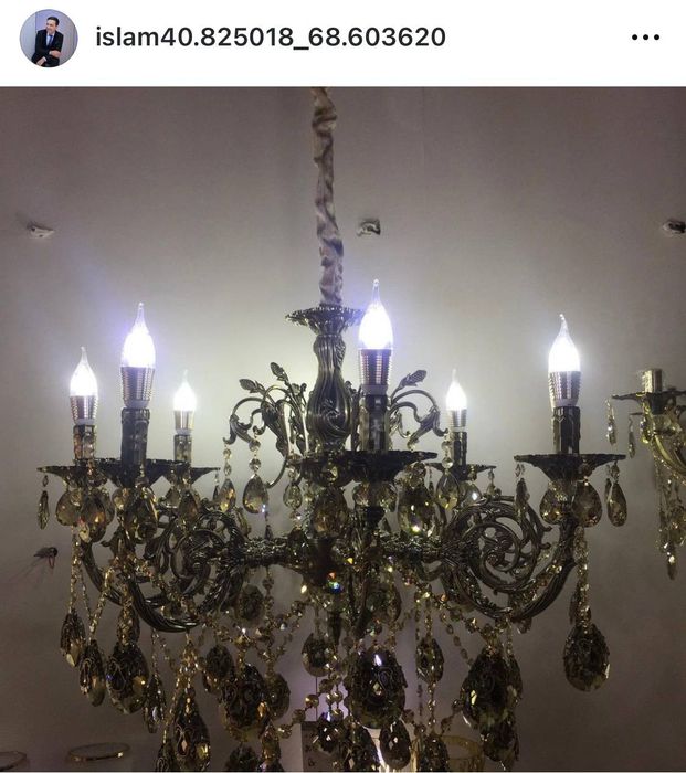 Люстра установка