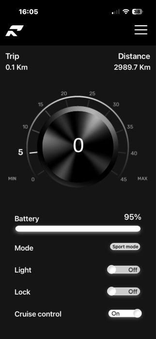 Trotineta electrica ruptor r1 lite 45km/h |cutie+lumini+trusa