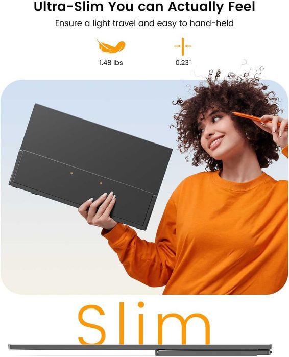 Портативный сенсорный монитор UPERFECT 15.6'' c аккумулятором 8000 мАч