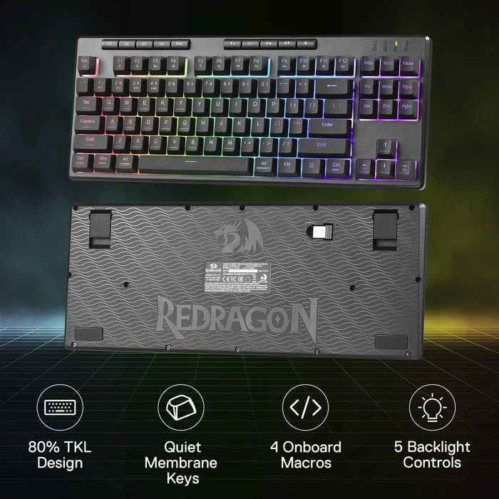 Redragon SHIVA PRO 87 3в1  Мембранная Клавиатура RU/EN