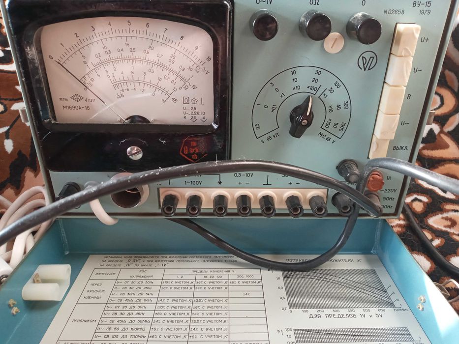 Вольтметр ВУ-15, измеритель CN-720В.