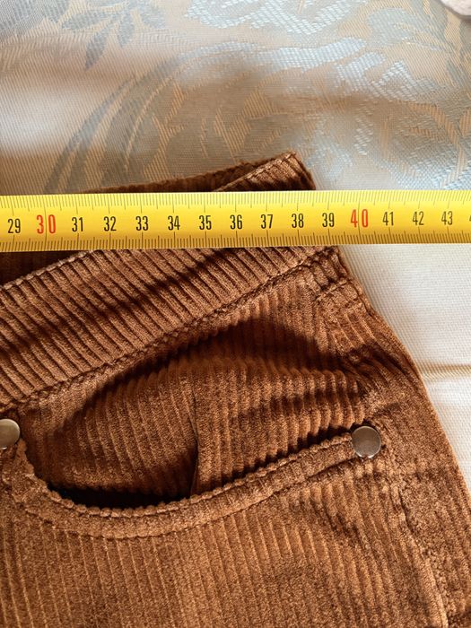 Equipment, premium, pantaloni catifea reiată, maro castaniu, cașmir