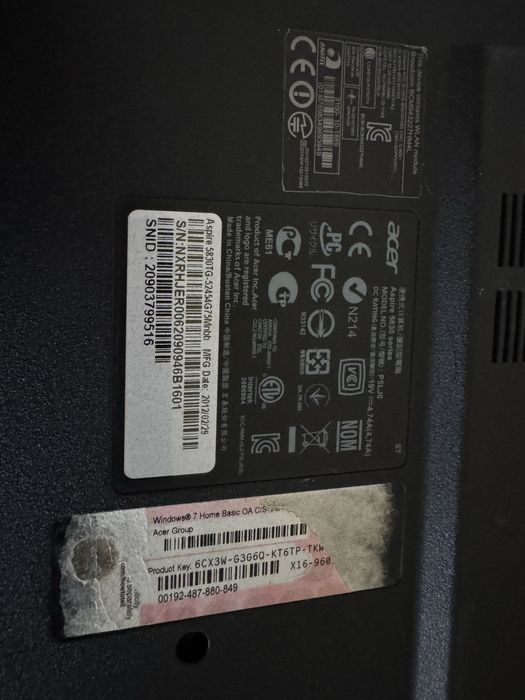 Продам ноутбук acer
