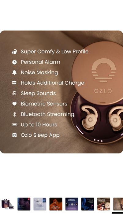 Ozlo sleepbuds, casti concepute pentru somn, sigilate, transport incus