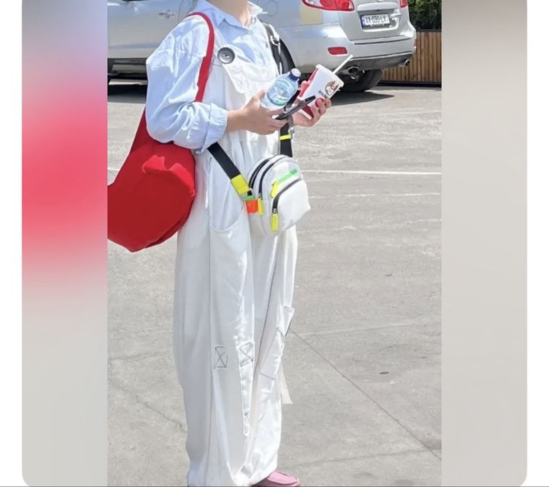 Комбинезон женский белый легкий