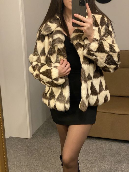 Палто естествен косъм