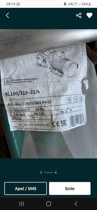 pompa apa itigat  balastiera  desecari