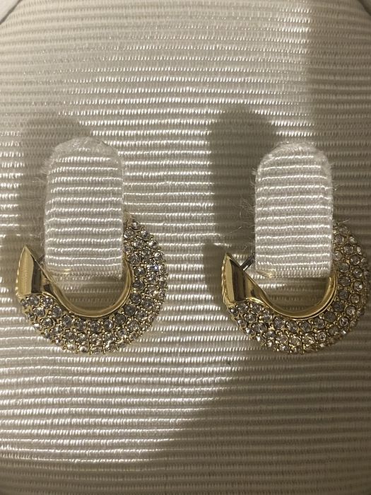 Swarowski dextera hoop обеци златни