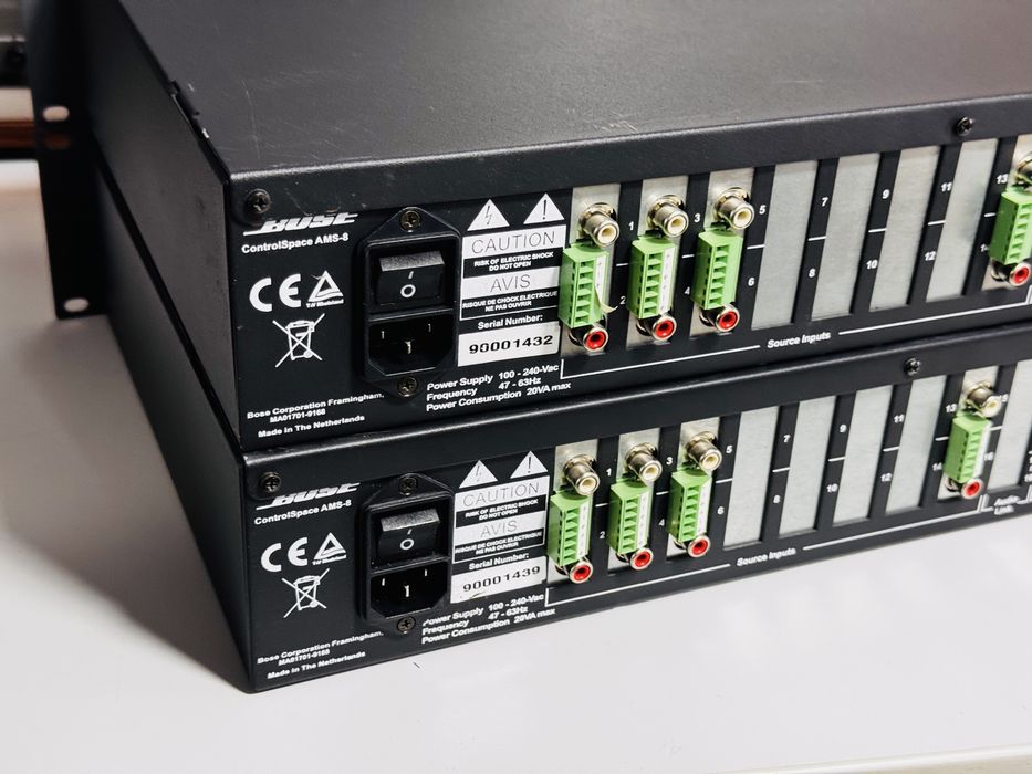 Bose ControlSpace AMS-8 II – Sistem Audio Management Profesional DSP 24-bit/96kHz, 8 Zone, 8 Intrari + 8 Iesiri, 2 Unitati Rack