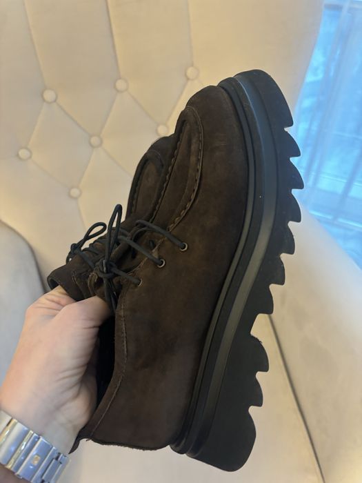 Замшевые лоферы коричневые