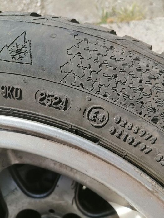 4бр зимни гуми Continental winter contact 185/60/R15 dot 2524 + джанти alutec  6J x 15H2