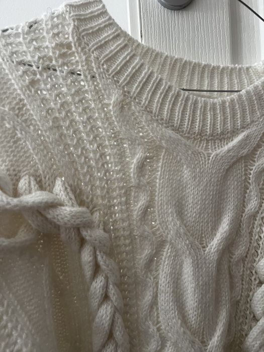 Pulover alb marime S/M