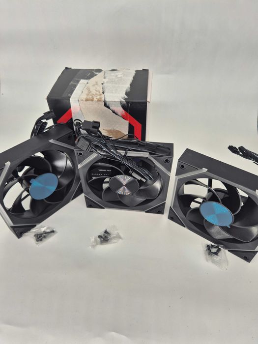 Set 3 Ventilatoare Asiahorse Nyota 120mm Reverse Black ARGB