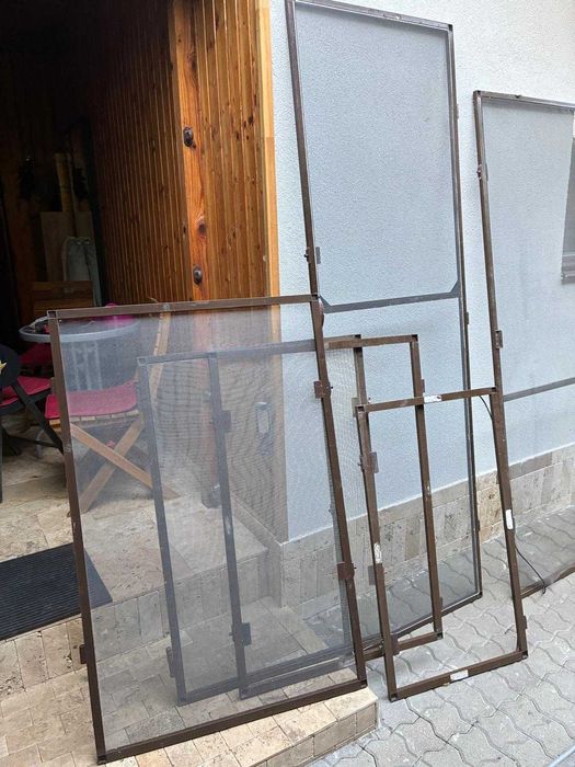8 cadre / profiluri aluminiu cu plase tantari geam/usa balcon
