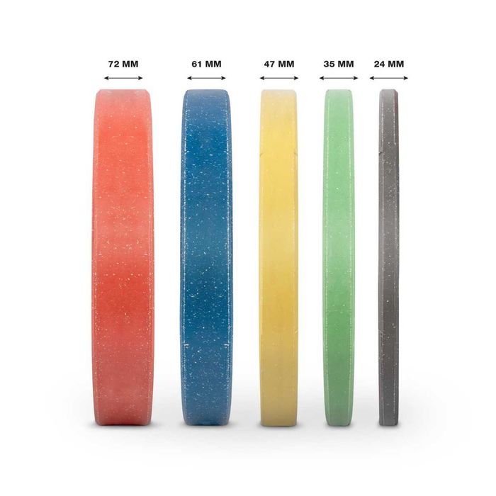 Сет Олимпийски Дискове Amila Color Slim 150 кг, Bumper Plate, Тежести