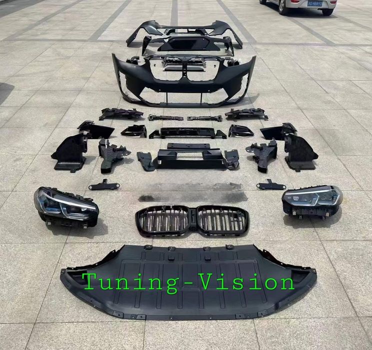 X4 g02 пакет bmw предна броня задна вежди прагове накрайници фарове