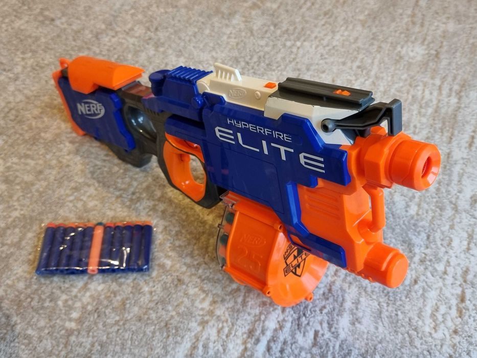 Mitraliera automata, pusca, pistol NERF Hyperfire Elite 60cm