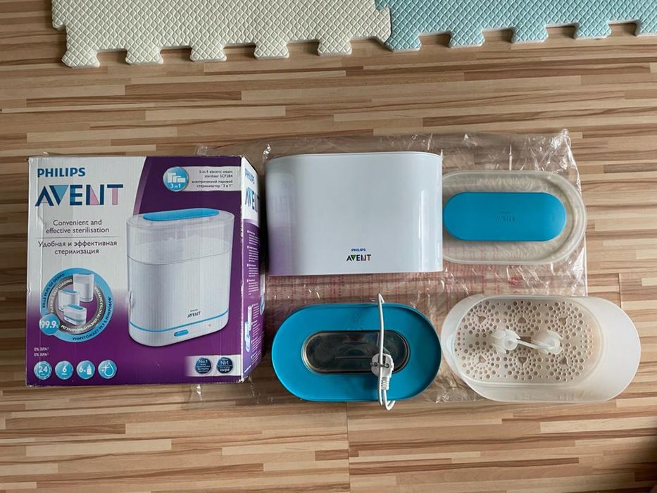 Sterilizator biberoane electric 3in1 PhilipsAv și jucarie forme