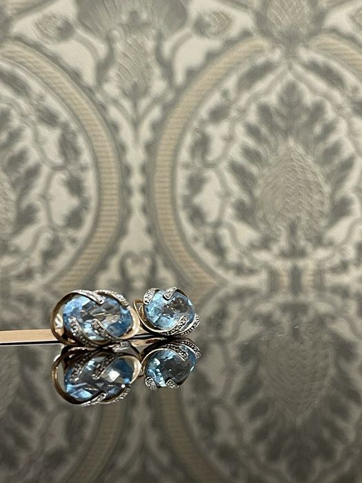 Золотые серьги, проба 583, вес 6.6 грамм