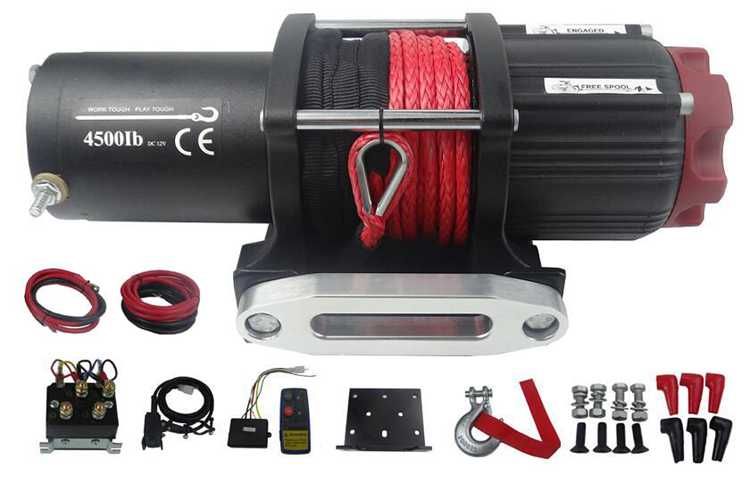 Troliu atv Visoli 5000lbs/2270kg cu cablu sintetic