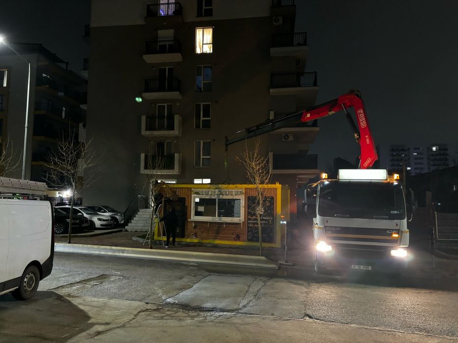 Camion cu macara - Transport container