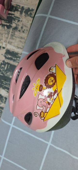 Casca bicicleta fata si baiat
