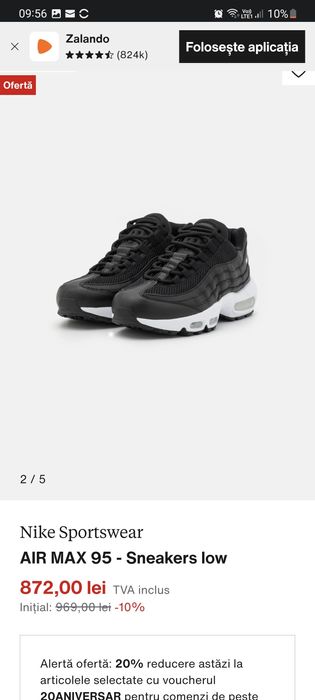 Adiadasi Originali Nike copii AIR MAX 95 - Sneakers low, marimea 36