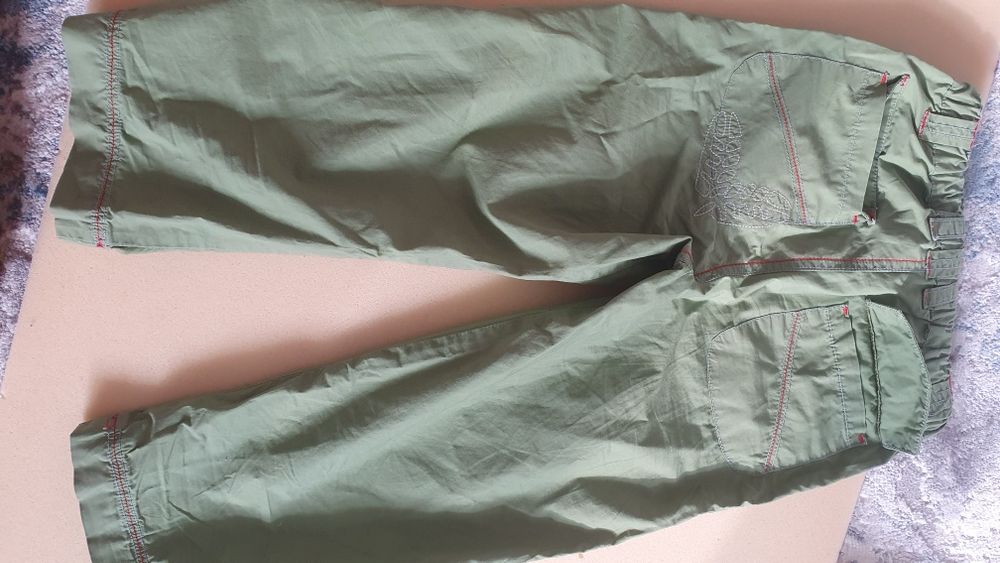 Брюки детские, уни. Лощеные, цвета оливки