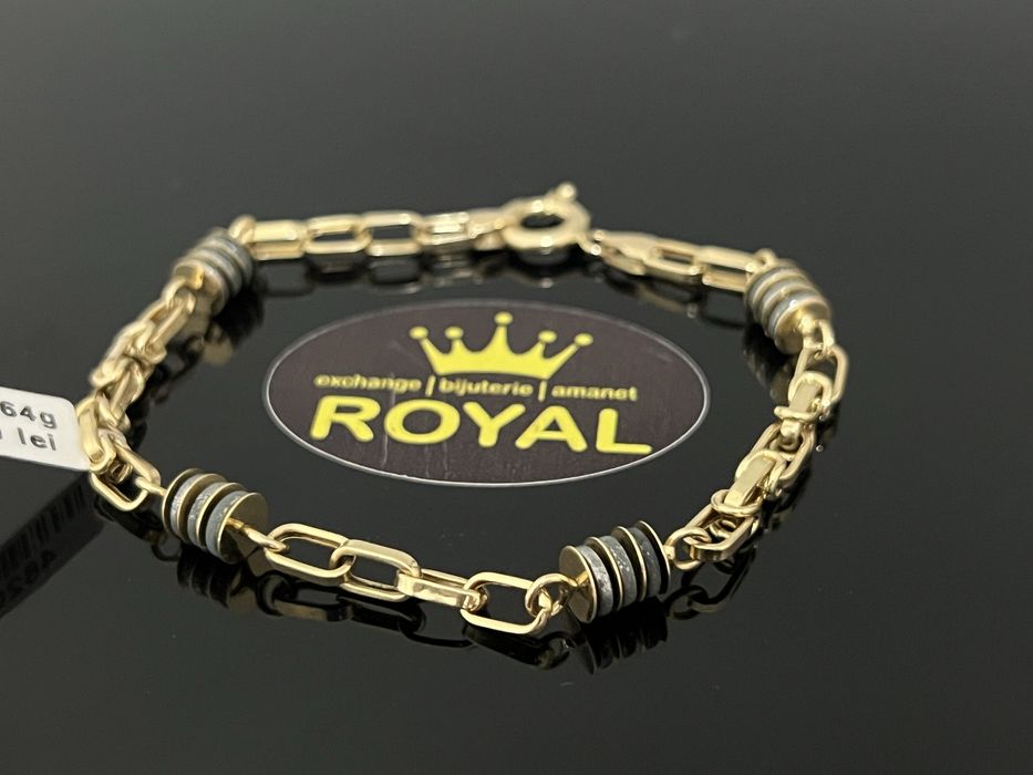 Bijuteria Royal CB : Bratara barbateasca aur 14k 8,64gr