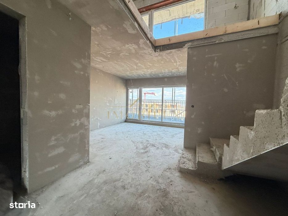 Apartament semifinisat 2 camere , 62mp, terasa, zona Sopor