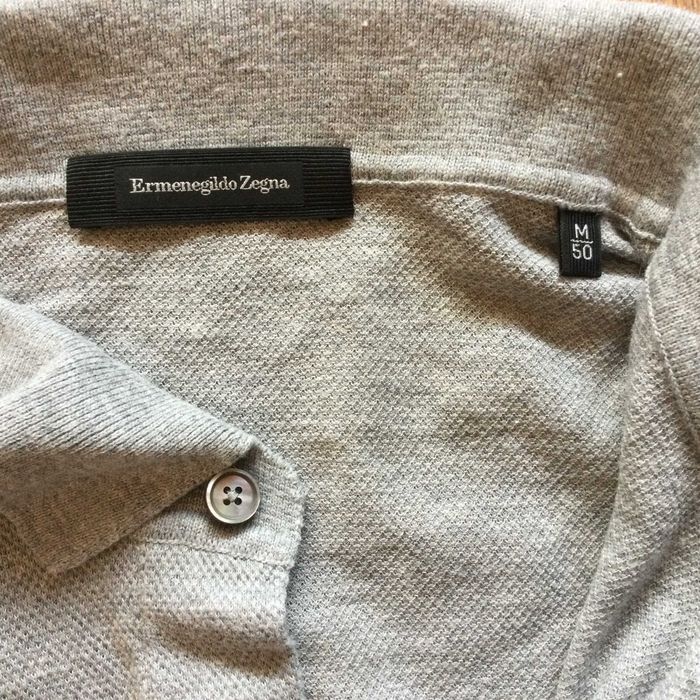 НОВА оригинална светло сива поло тениска с яка ERMENEGILDO ZEGNA размер M/50 от Италия