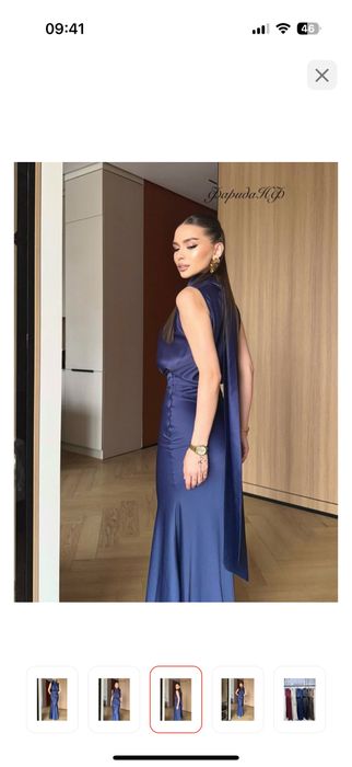 Вечернее платье темно-синий